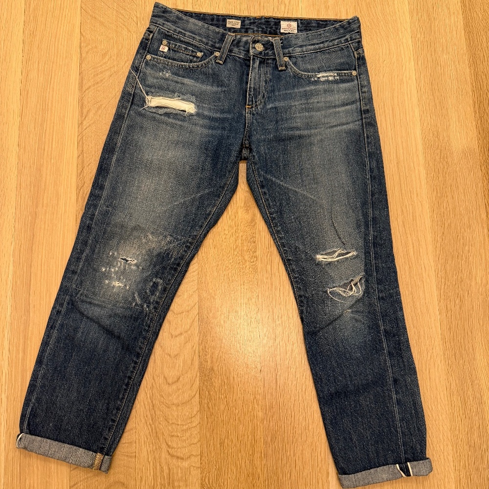 AG piper crop slouchy slim crop jeans size 25